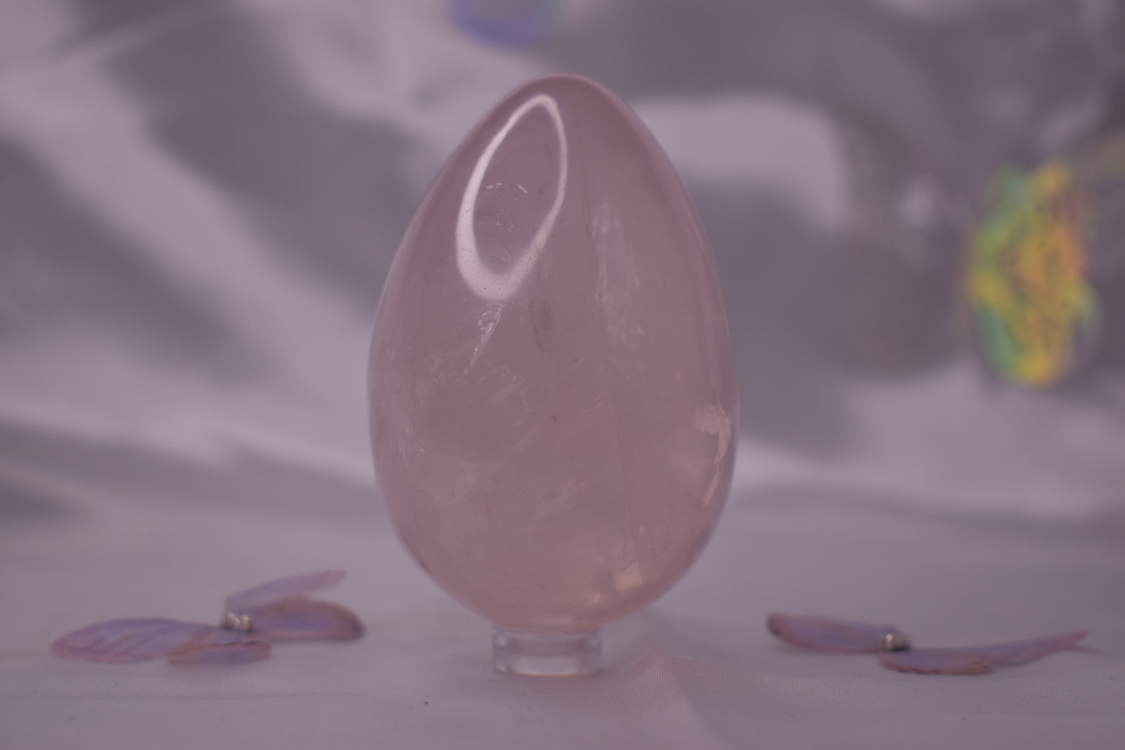 Rose quartz egg