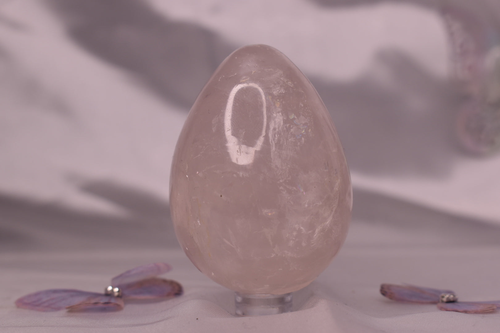 Rose quartz egg