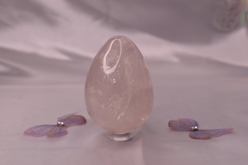 Rose quartz egg