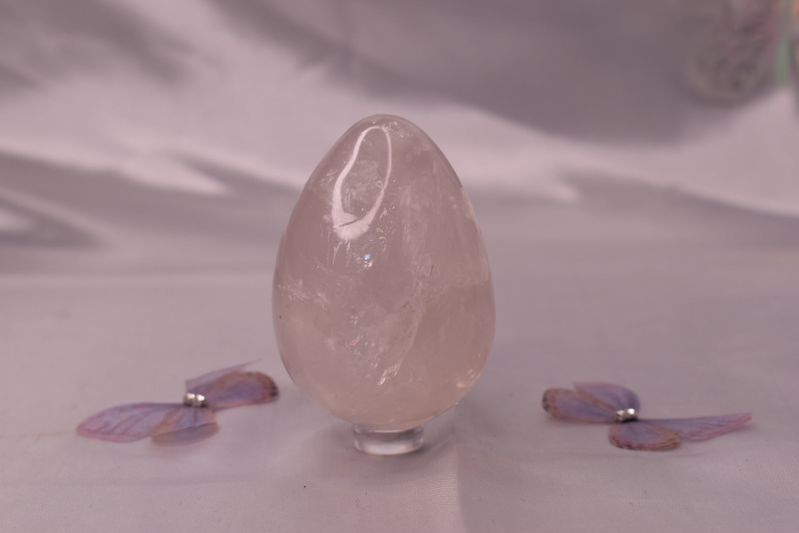 Rose quartz egg