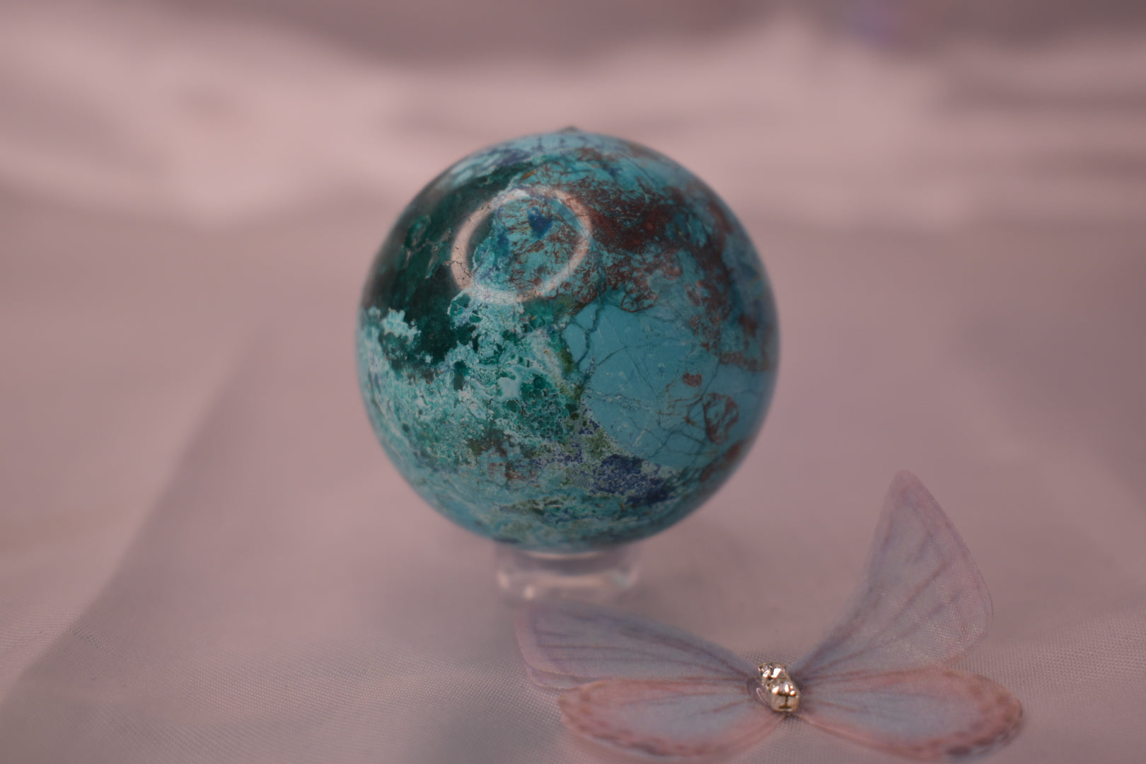 Dioptase shuttukite sphere