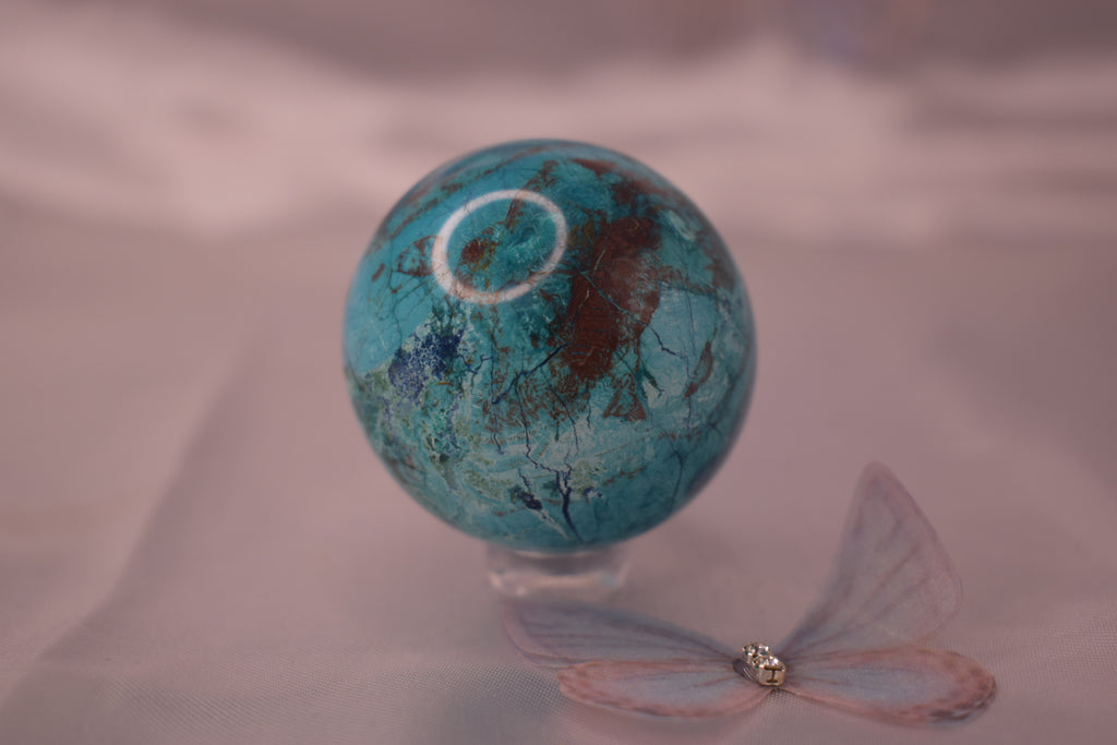 Dioptase shuttukite sphere