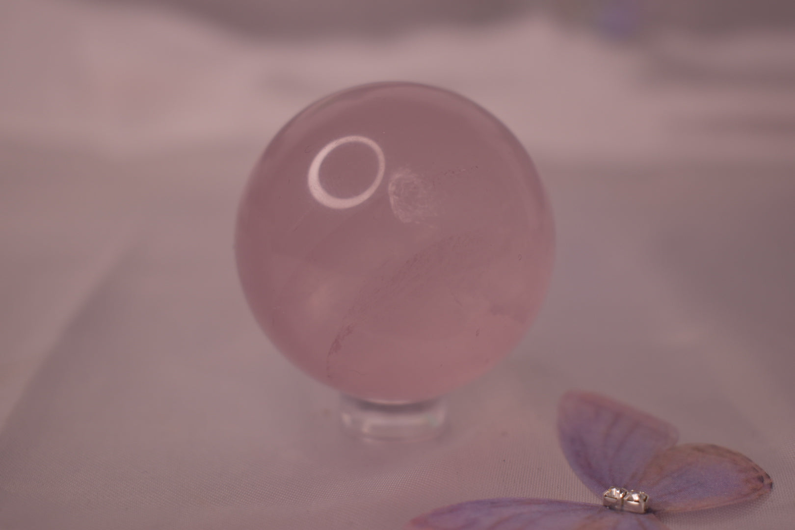 Rose quartz sphere