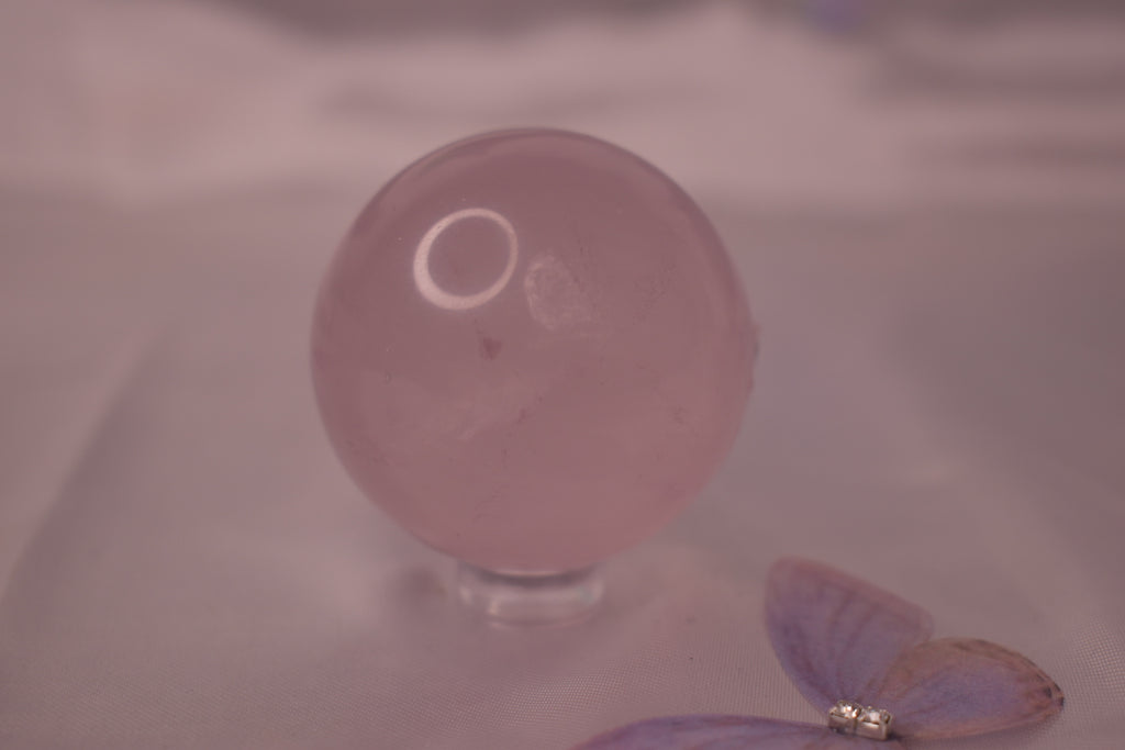 Rose quartz sphere