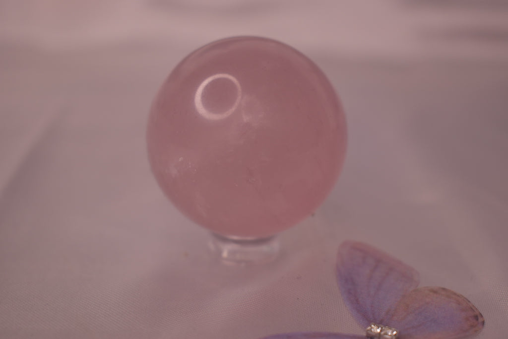 Rose quartz sphere