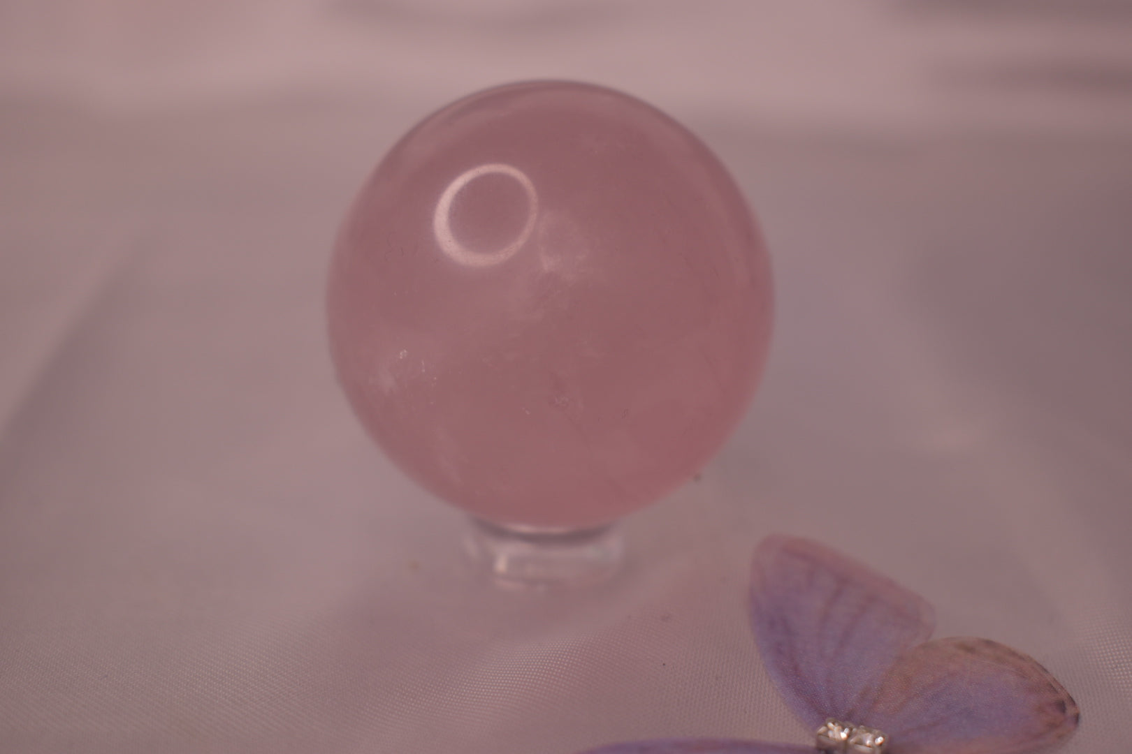 Rose quartz sphere