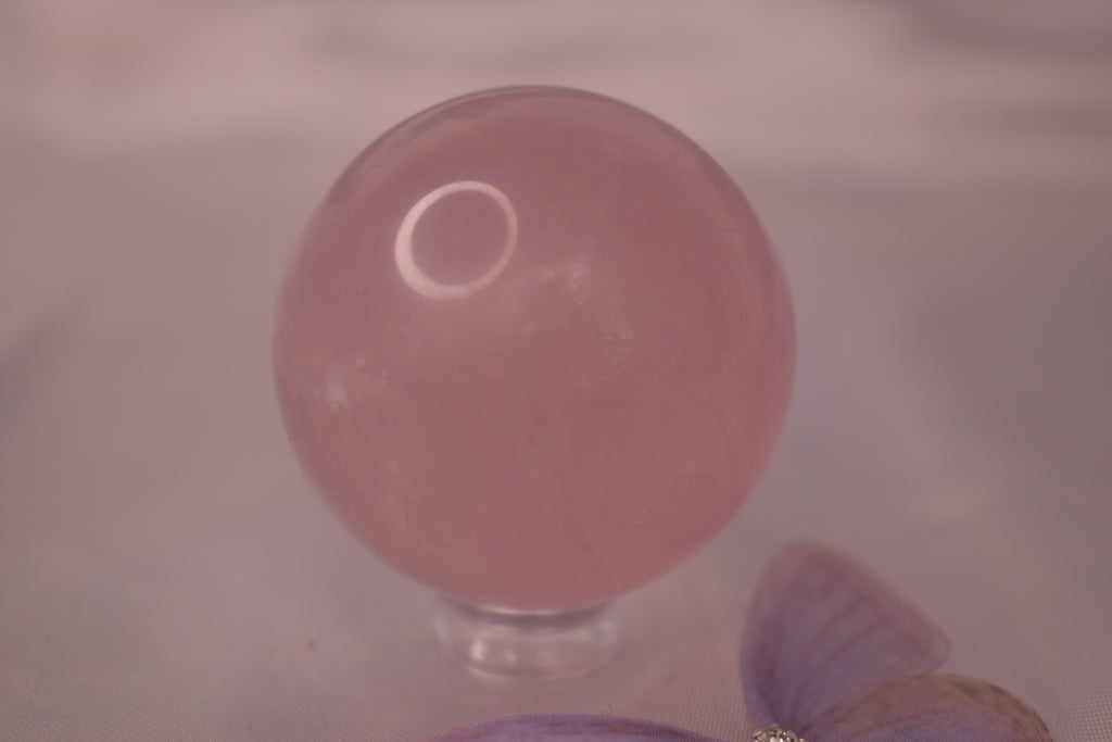 Rose quartz sphere