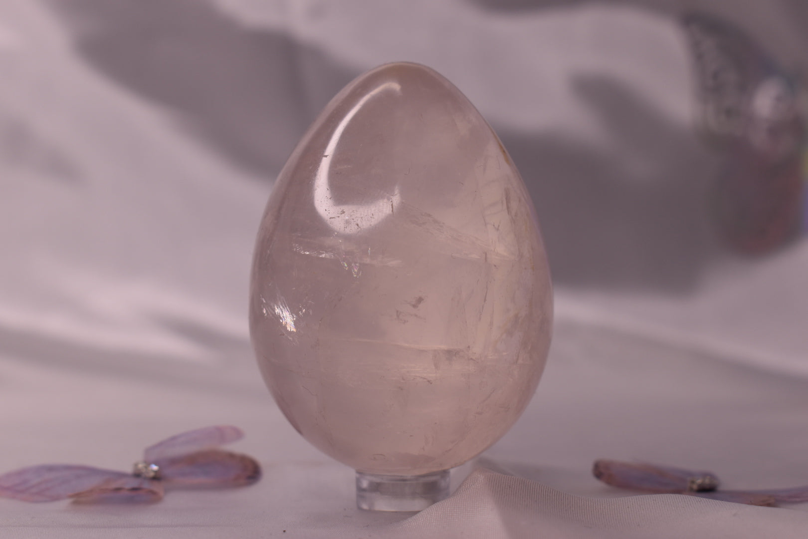 Rose quartz egg