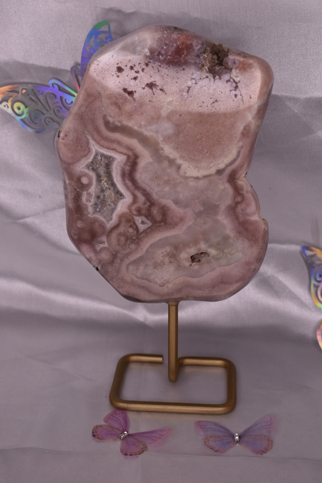 Pink amethyst slab
