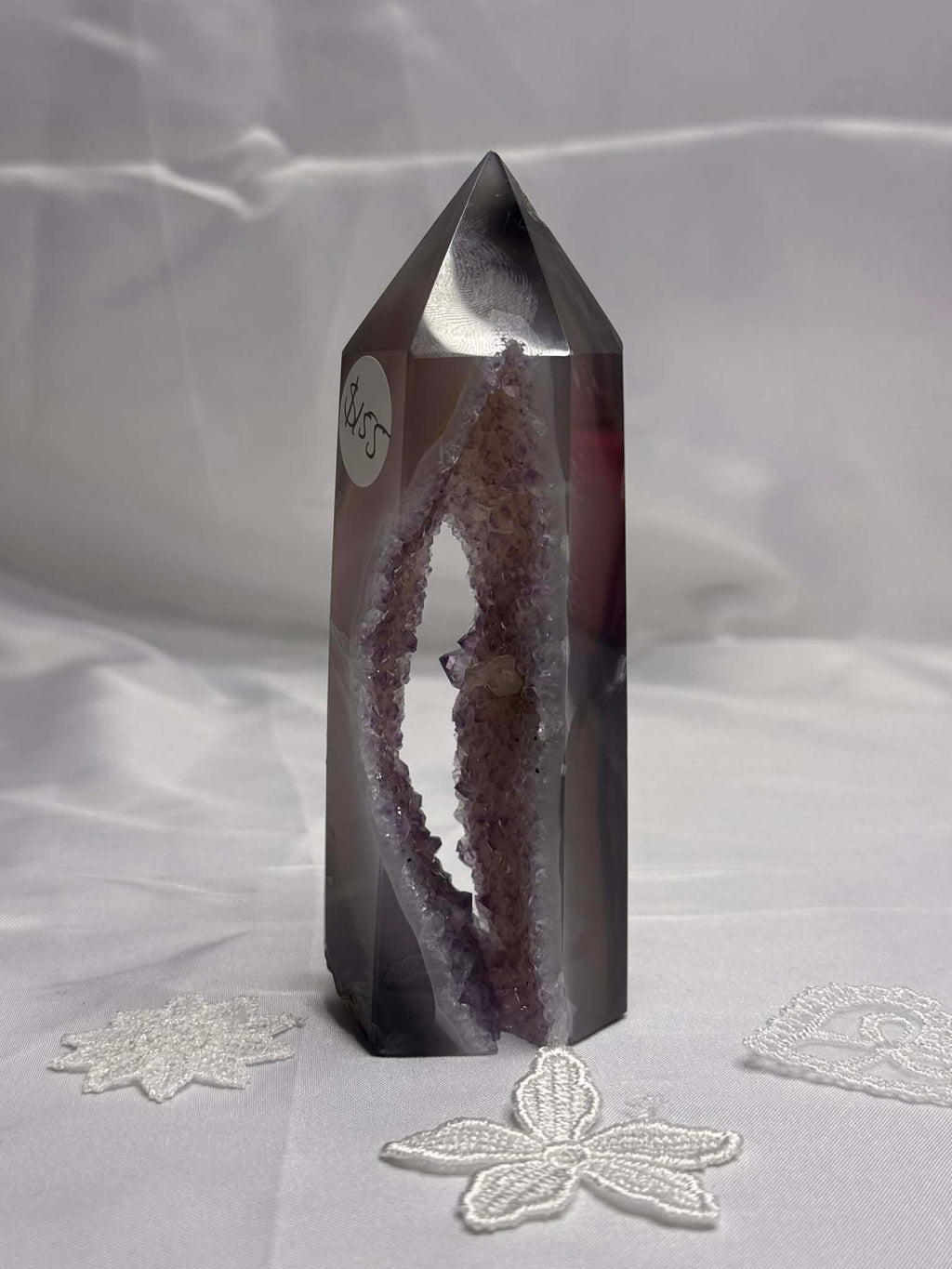 Druzy agate tower