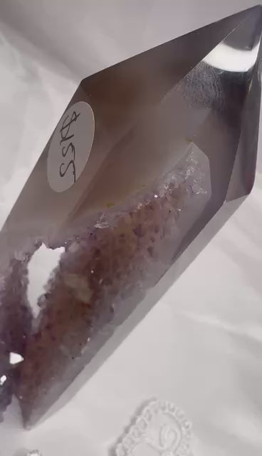Druzy agate tower